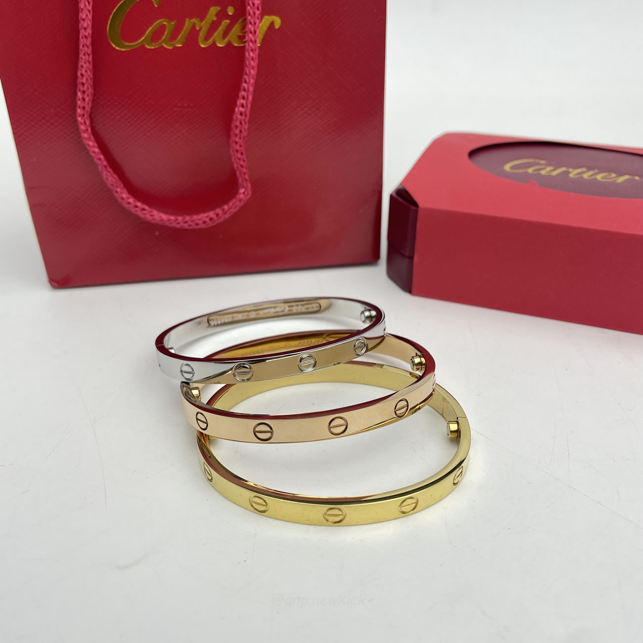 Cartier 18k Love Bracelets Gold Silver Rosegold (13) - newkick.vip